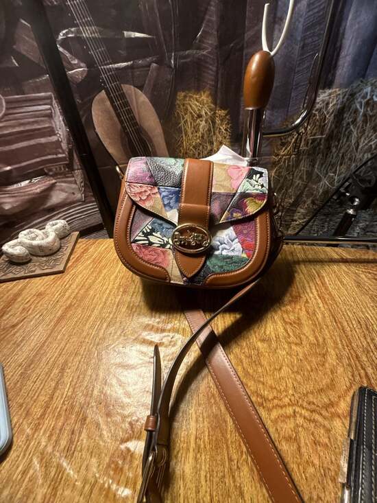 Coach Handbags - Coach Georgie Saddle Bag With Patchwork Kaffe Fassett Print Gorgeous NWTS 195031